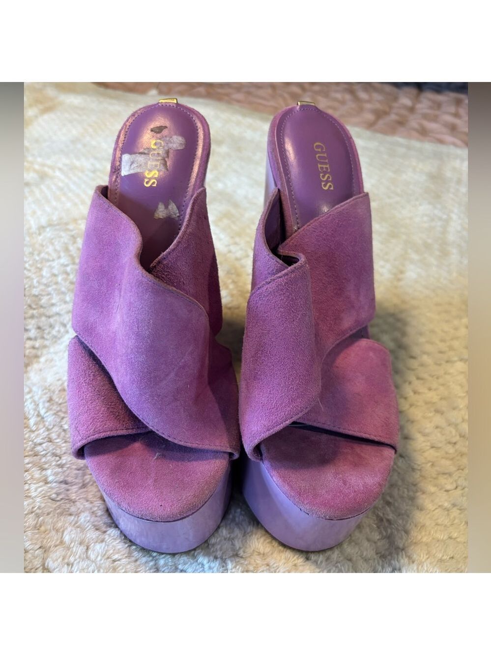 Guess Purple Wedge Sandals - Picture 5 of 7